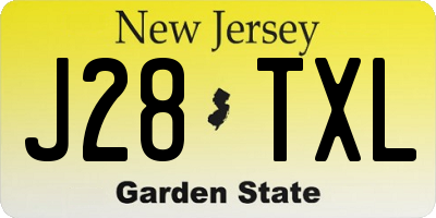 NJ license plate J28TXL