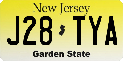 NJ license plate J28TYA