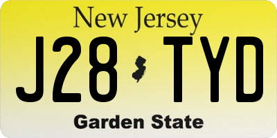 NJ license plate J28TYD