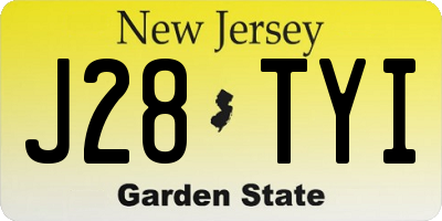 NJ license plate J28TYI