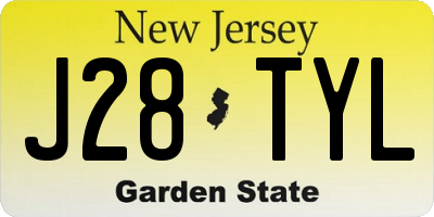 NJ license plate J28TYL