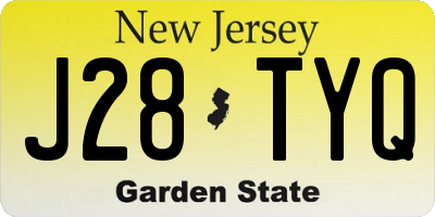 NJ license plate J28TYQ