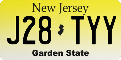 NJ license plate J28TYY