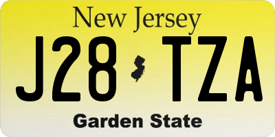 NJ license plate J28TZA