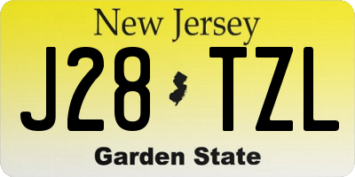 NJ license plate J28TZL