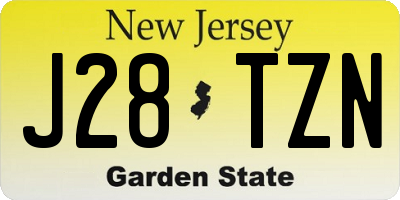 NJ license plate J28TZN