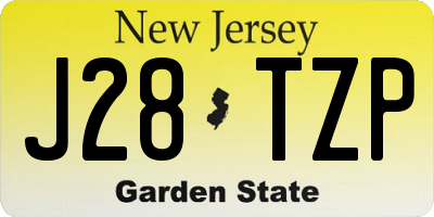 NJ license plate J28TZP
