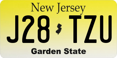 NJ license plate J28TZU