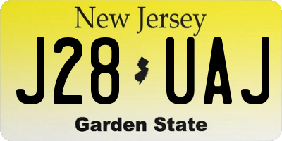 NJ license plate J28UAJ