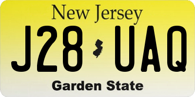 NJ license plate J28UAQ