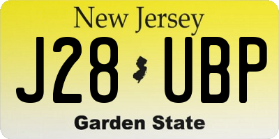 NJ license plate J28UBP