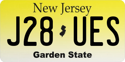 NJ license plate J28UES