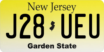 NJ license plate J28UEU