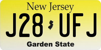 NJ license plate J28UFJ