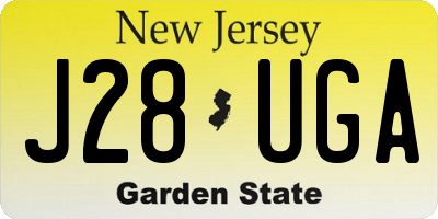 NJ license plate J28UGA
