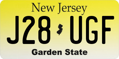 NJ license plate J28UGF