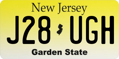 NJ license plate J28UGH