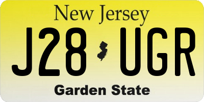 NJ license plate J28UGR