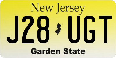 NJ license plate J28UGT