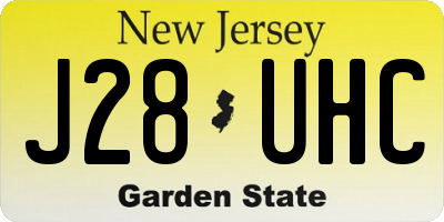 NJ license plate J28UHC