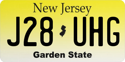 NJ license plate J28UHG