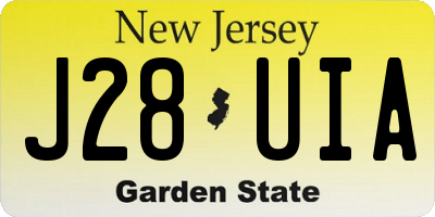 NJ license plate J28UIA