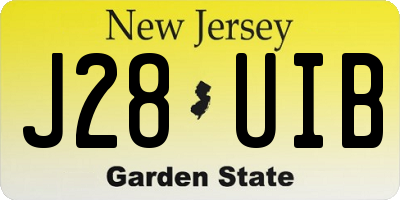 NJ license plate J28UIB