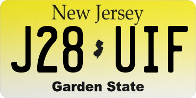 NJ license plate J28UIF
