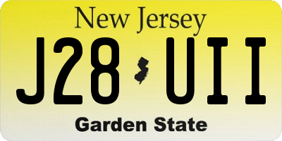 NJ license plate J28UII