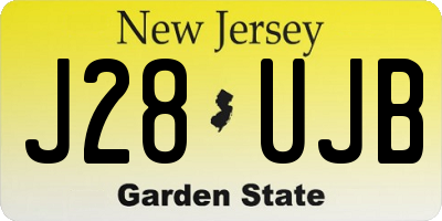 NJ license plate J28UJB