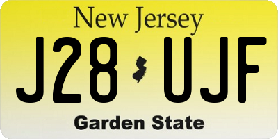 NJ license plate J28UJF