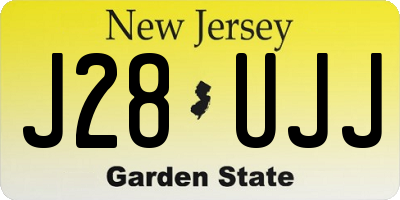 NJ license plate J28UJJ