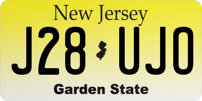 NJ license plate J28UJO