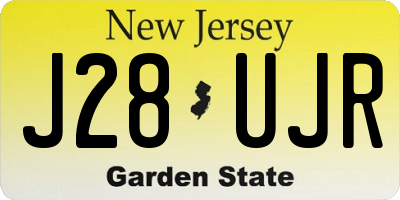 NJ license plate J28UJR