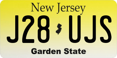 NJ license plate J28UJS