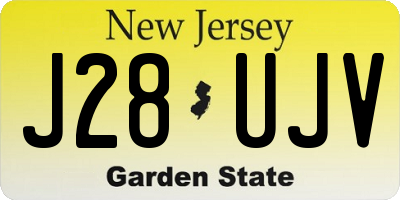 NJ license plate J28UJV