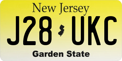 NJ license plate J28UKC