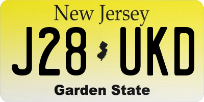 NJ license plate J28UKD
