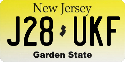 NJ license plate J28UKF