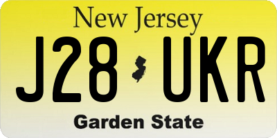 NJ license plate J28UKR