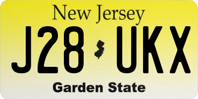 NJ license plate J28UKX