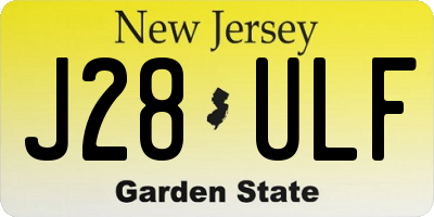 NJ license plate J28ULF