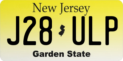 NJ license plate J28ULP