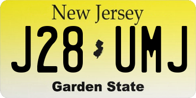 NJ license plate J28UMJ