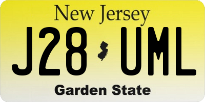NJ license plate J28UML
