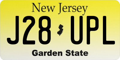 NJ license plate J28UPL