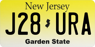 NJ license plate J28URA