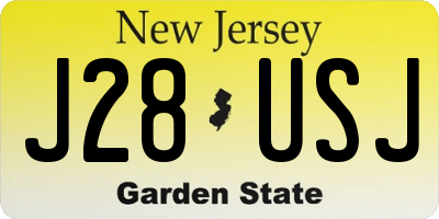 NJ license plate J28USJ