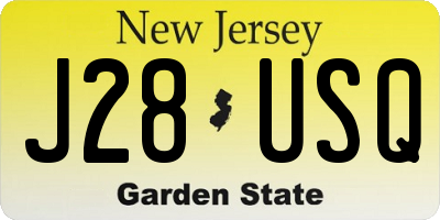 NJ license plate J28USQ