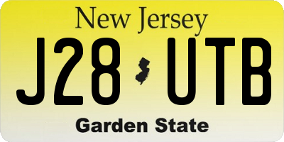 NJ license plate J28UTB